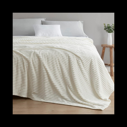 Cobija piel de conejo textura acanalada