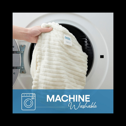 Cobija piel de conejo textura acanalada